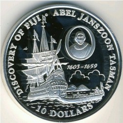Монета Фиджи 10 долларов 1993 год