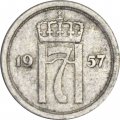 Норвегия 10 эре 1957 год - Король Хокон VII