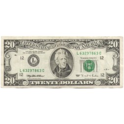 США 20 долларов 1995 год - L - VF