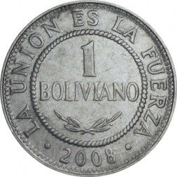 Боливия 1 боливиано 2008 год