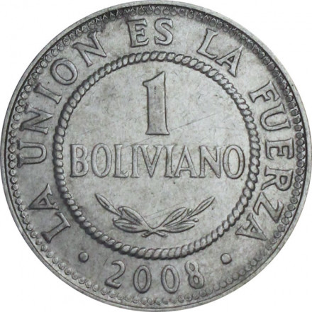 Боливия 1 боливиано 2008 год