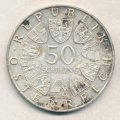 Австрия 50 шиллингов 1971 год - 80 лет со дня рождения Ю. Рааба