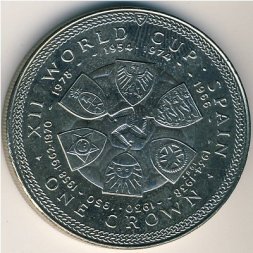 Остров Мэн 1 крона 1982 год