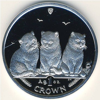 Остров Мэн 1 крона 2006 год - Кошки