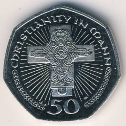 Остров Мэн 50 пенсов 2001 год