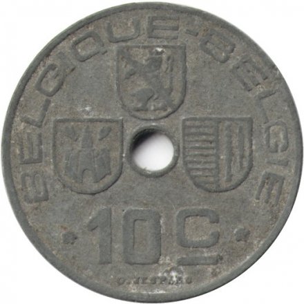 Бельгия 10 сантимов 1942 год (BELGIQUE - BELGIE)