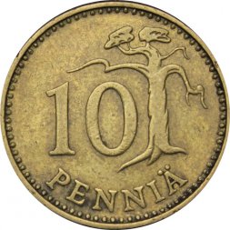 Финляндия 10 пенни 1964 год