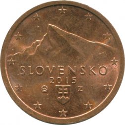 Словакия 2 евроцента 2015 год
