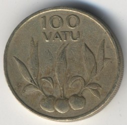 Монета Вануату 100 вату 1988 год