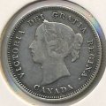 Канада 5 центов 1890 год