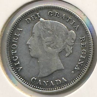 Канада 5 центов 1890 год