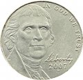 США 5 центов 2007 год - Томас Джефферсон (P)