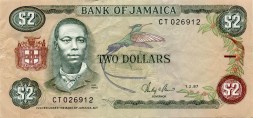 Ямайка 2 доллара 1987 год