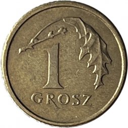 Польша 1 грош 2014 год (старый тип)