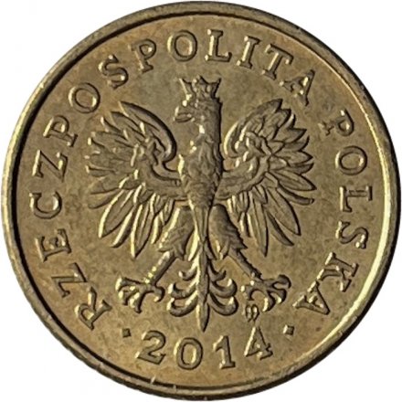 Польша 1 грош 2014 год (старый тип)