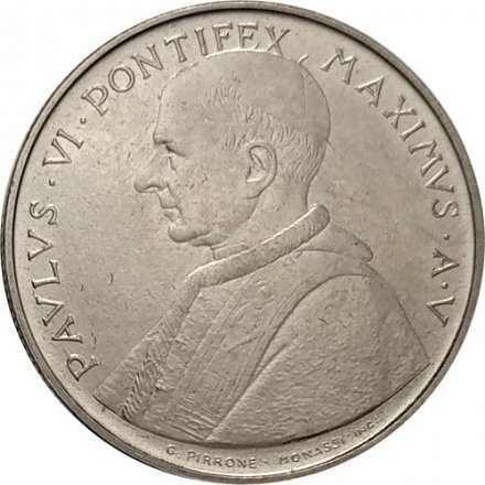 Ватикан 100 лир 1967 год