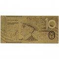 Сувенирная банкнота Австралия 10 долларов (золотые) - UNC