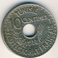 Тунис 10 сантимов 1918 год