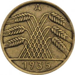 Веймарская республика 10 рейхспфеннигов 1935 год (A)