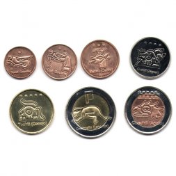 Набор из 7 жетонов США 2013 год - Мир ацтеков (Mundo Azteca)