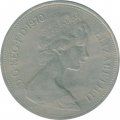 Великобритания 10 новых пенсов 1970 год - Коронованный лев