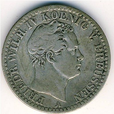 Пруссия 1/6 талера 1847 год