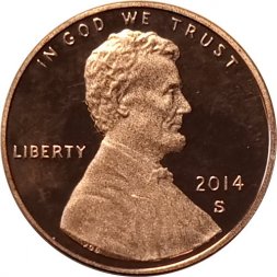 США 1 цент 2014 год - Авраам Линкольн (S)