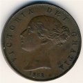 Великобритания 1/2 пенни 1858 год