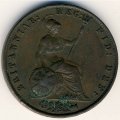 Великобритания 1/2 пенни 1858 год