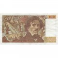 Франция 100 франков 1988 год - след от степлера - XF-
