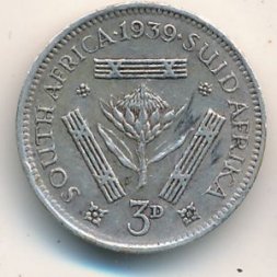 ЮАР 3 пенса 1939 год