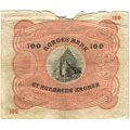 Норвегия 100 крон 1938 год - Портреты Нильса Кристи и Педера Торденшельда - G-VG