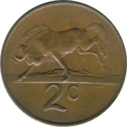 ЮАР 2 цента 1965 год (SUID-AFRIKA)