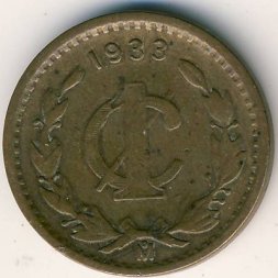 Мексика 1 сентаво 1933 год