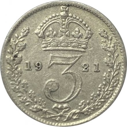 Великобритания 3 пенса 1921 год