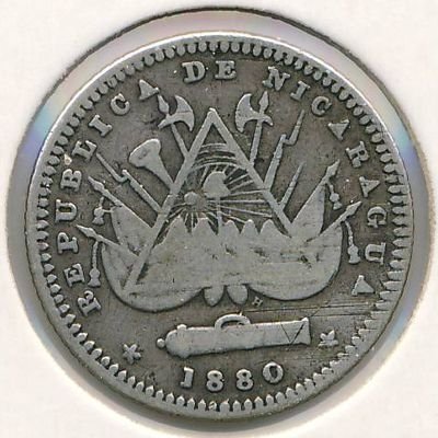 Никарагуа 10 сентаво 1880 год