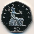 Великобритания 50 пенсов 1989 год
