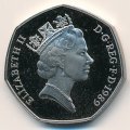 Великобритания 50 пенсов 1989 год