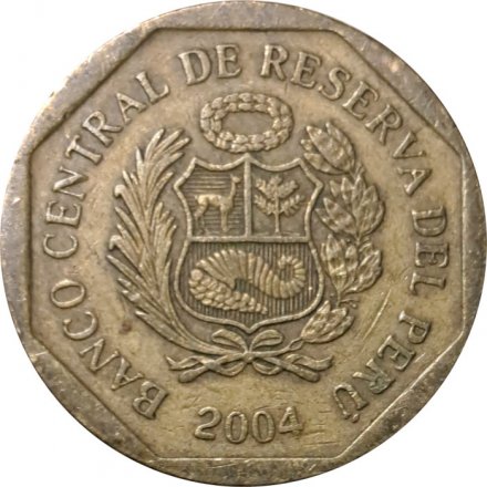 Перу 10 сентимо 2004 год