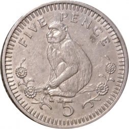 Гибралтар 5 пенсов 1991 год (AA)