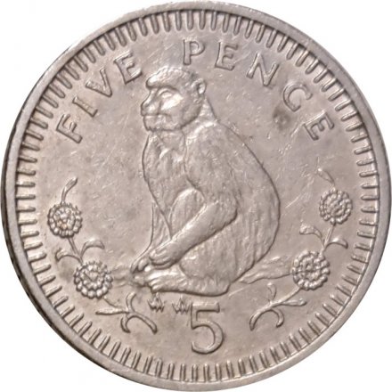 Гибралтар 5 пенсов 1991 год (AA)