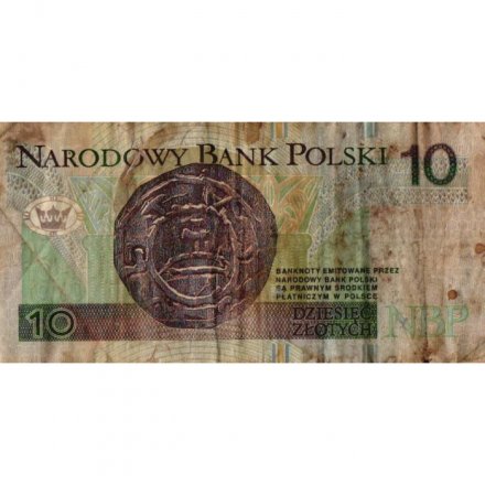Польша 10 злотых 1994 год - Первый  польский князь Мешко I - VG