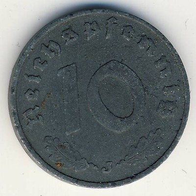 Третий Рейх 10 рейхспфеннигов 1940 год (J)