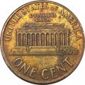 США 1 цент 1995 год - Авраам Линкольн (D)