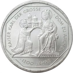 ФРГ 10 марок 2000 год - 1200 лет Собору в Аахене (G)