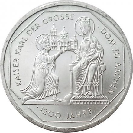 ФРГ 10 марок 2000 год - 1200 лет Собору в Аахене (G)