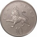 Великобритания 10 пенсов 1994 год BU
