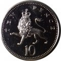 Великобритания 10 пенсов 1994 год BU