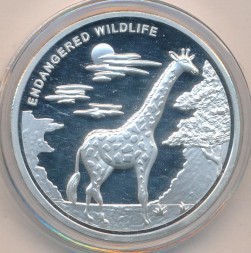Монета Конго, Демократическая республика 10 франков 2007 год - Жираф