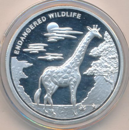 Конго 10 франков 2007 год - Жираф